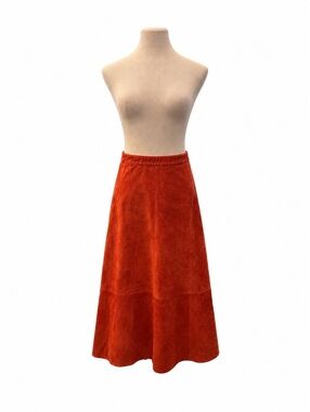 Vintage 1980’s G-III 100% Leather Midi Skirt Sz M